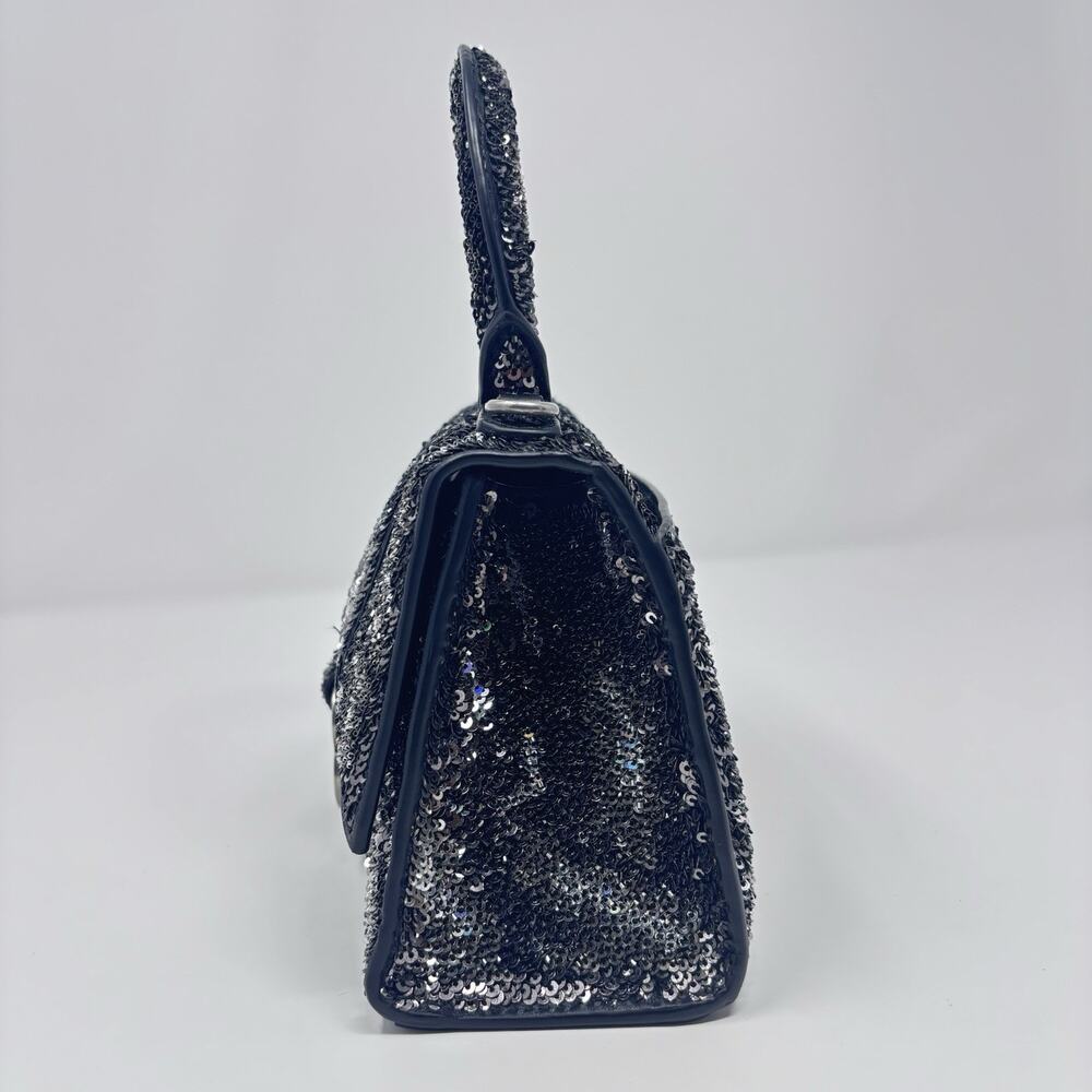 Balenciaga Leather Calfskin XS Hourglass Bag Black Sequin - Picture 4 of 14